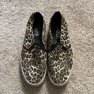 Cheetah Print Vans Slip-Ons